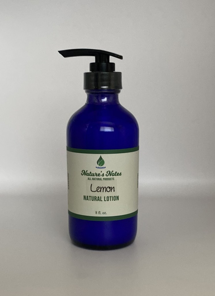 Organic, all-natural lotion with customized essential oils added.